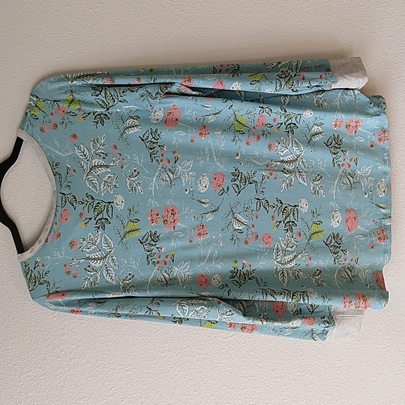 This is J Henley Harem Long Sleeve Bamboo Jammers Pajama Top and Headband New - Picture 7 of 8